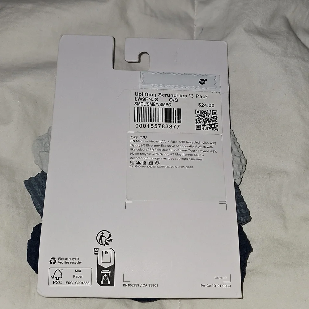 Lululemon Uplifting Scrunchies, 3pack! Rare! SMCL/SMEY/SMPO!